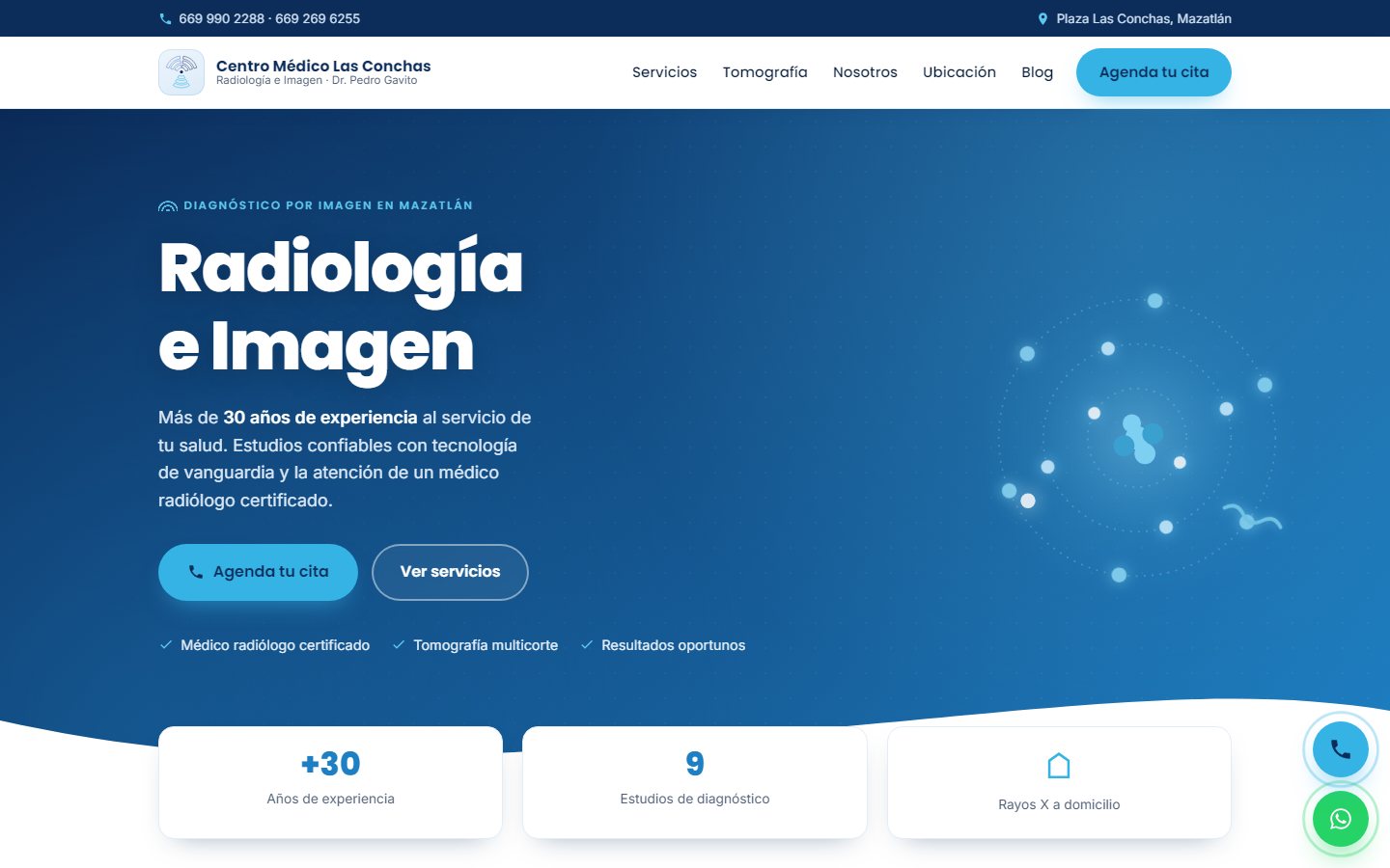 Página de inicio de Centro Médico Las Conchas