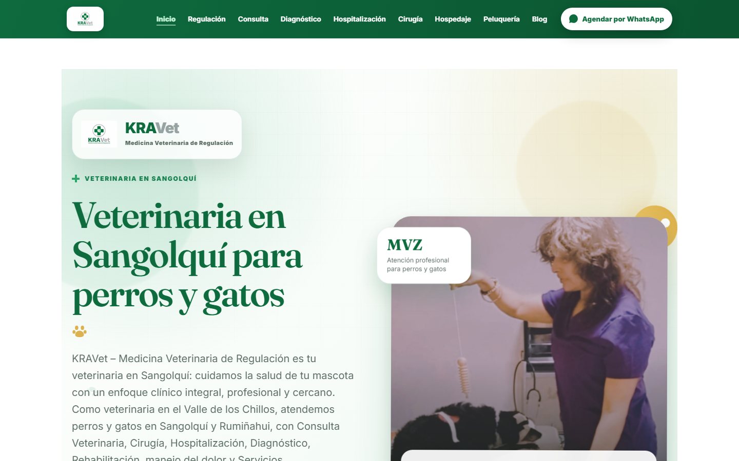 Página de inicio de KRAVet